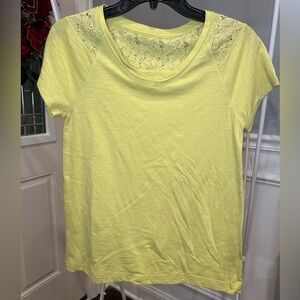 NWT Sonoma Lace Accent Short Sleeve Top - Size XS